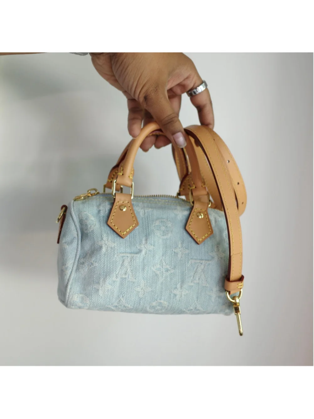 Louis Vuitton Sky Denim Nano Speedy